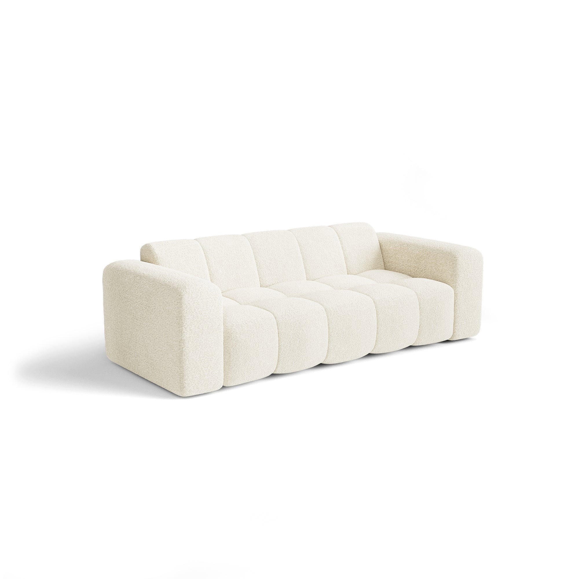SOFA BLOOM Frottee Creme 241cm - Creme, Textil (241/69.5/94cm) - Premium Interiors