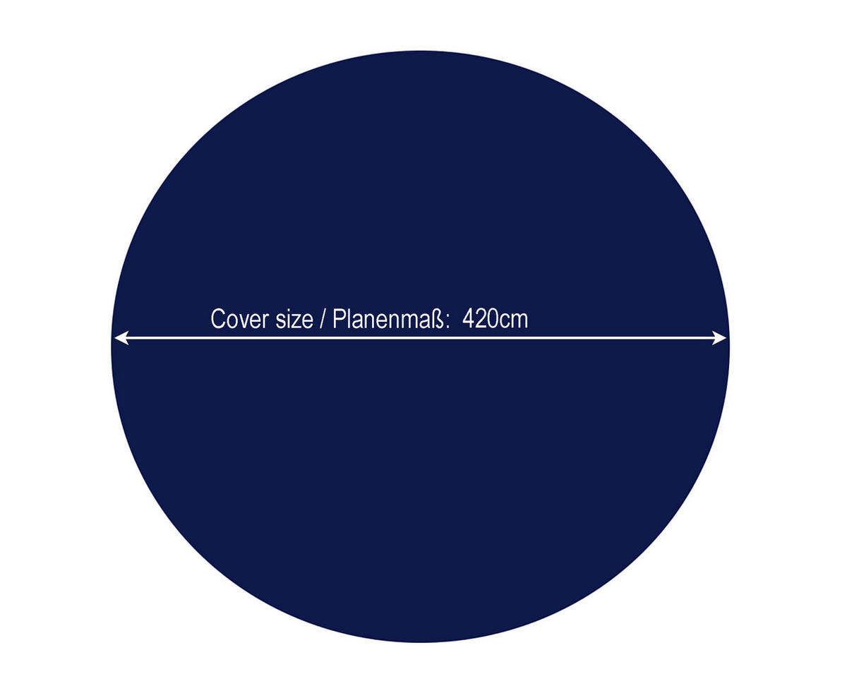 POOLABDECKUNG Rund Planenmaß Ø 420 cm für Pool 320-366 cm Blau - Blau, Kunststoff (420/420cm) - QUICK STAR