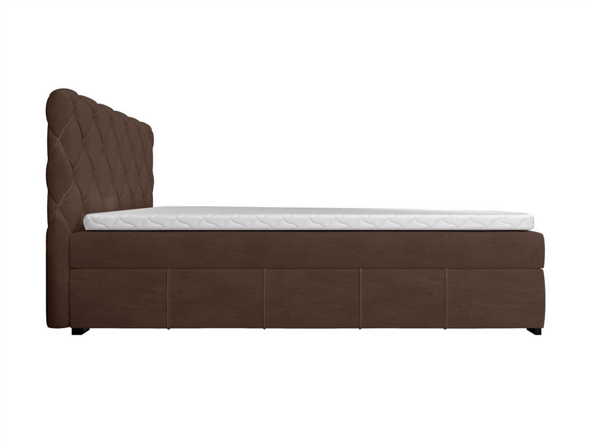BOXBETT Gisel - Dunkelbraun, Holzwerkstoff/Textil (120/200cm) - Fun Möbel