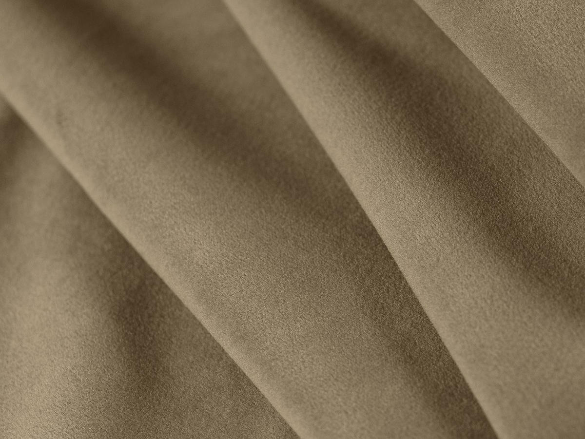PANORAMASOFA rechts Mamaia aus Samt beige 7 Sitzplätze - Beige, Textil (256/75/327cm) - Micadoni