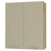 KÜCHENHÄNGESCHRANK Kvantum W4/80 Vanille Matt / Eiche Artisan Matt 80 / 32,5 / 96cm - Creme/Eiche Artisan, Holz/Holzwerkstoff (80/96/32.5cm) - Feldmann-Wohnen
