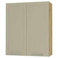 KÜCHENHÄNGESCHRANK Kvantum W4/80 Vanille Matt / Eiche Artisan Matt 80 / 32,5 / 96cm - Creme/Eiche Artisan, Holz/Holzwerkstoff (80/96/32.5cm) - Feldmann-Wohnen