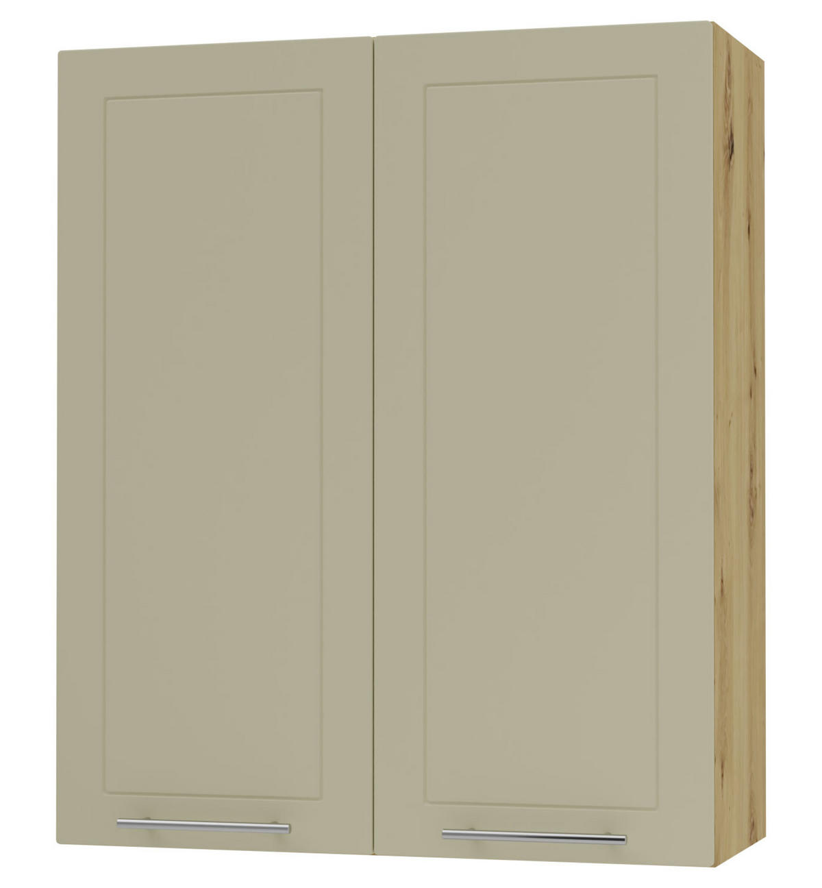 KÜCHENHÄNGESCHRANK Kvantum W4/80 Vanille Matt / Eiche Artisan Matt 80 / 32,5 / 96cm - Creme/Eiche Artisan, Holz/Holzwerkstoff (80/96/32.5cm) - Feldmann-Wohnen