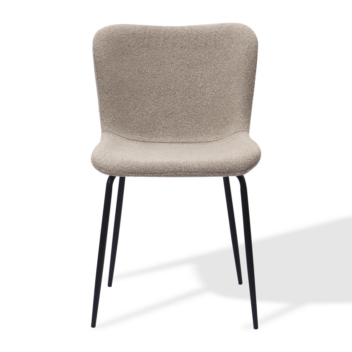 STUHL-SET DE-36869 2 Stück mit Stoffbezug und Metallbeinen Khaki - Sandfarben, Metall (48/80/55cm) - ComfortXL