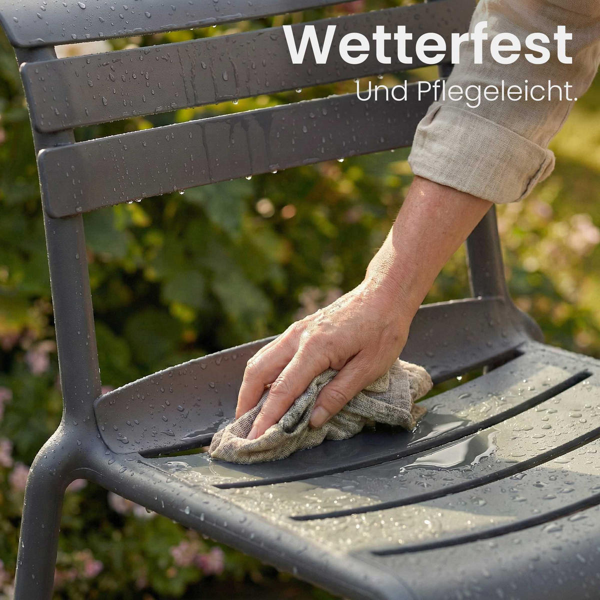 GARTENSTUHL Kunststoff Dunkelgrau - Dunkelgrau, Kunststoff (49/82/59cm) - CLP