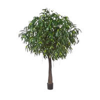 KUNSTBAUM Künstlicher langblättriger Ficus - Johannes 270 cm - Grün, Kunststoff (270cm) - aplanta