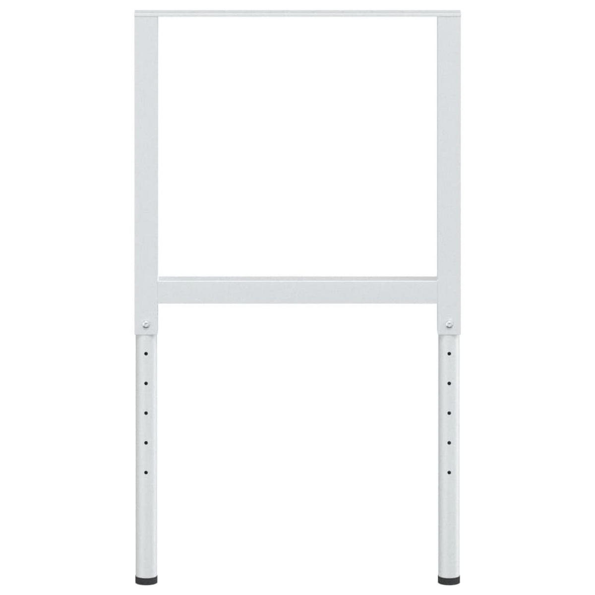 WERKBANKGESTELL Verstellbar 2 Stk. Metall 55/(69-95,5) Cm Grau - Grau, Metall (55/95.5/4cm) - vidaXL