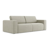 3-SITZER SOFA Strukturstoff Stoff Beige - Beige/Creme, Kunststoff/Textil (224/80/103cm) - Makamii