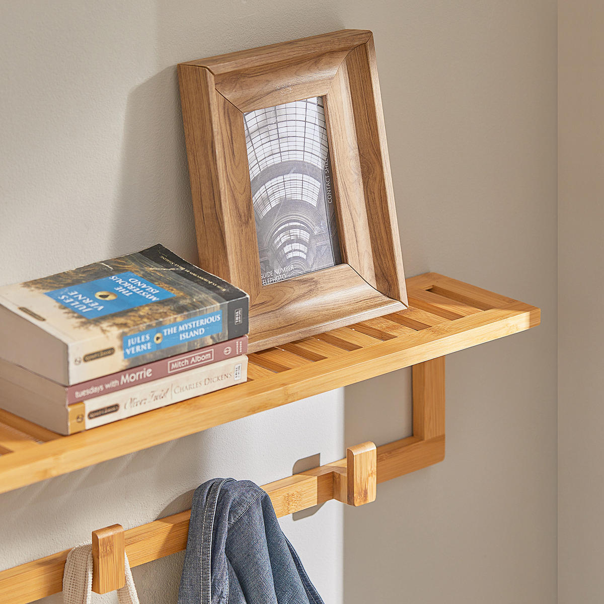 WANDGARDEROBE Natur - Naturfarben, Holz (90/17/13cm) - SoBuy