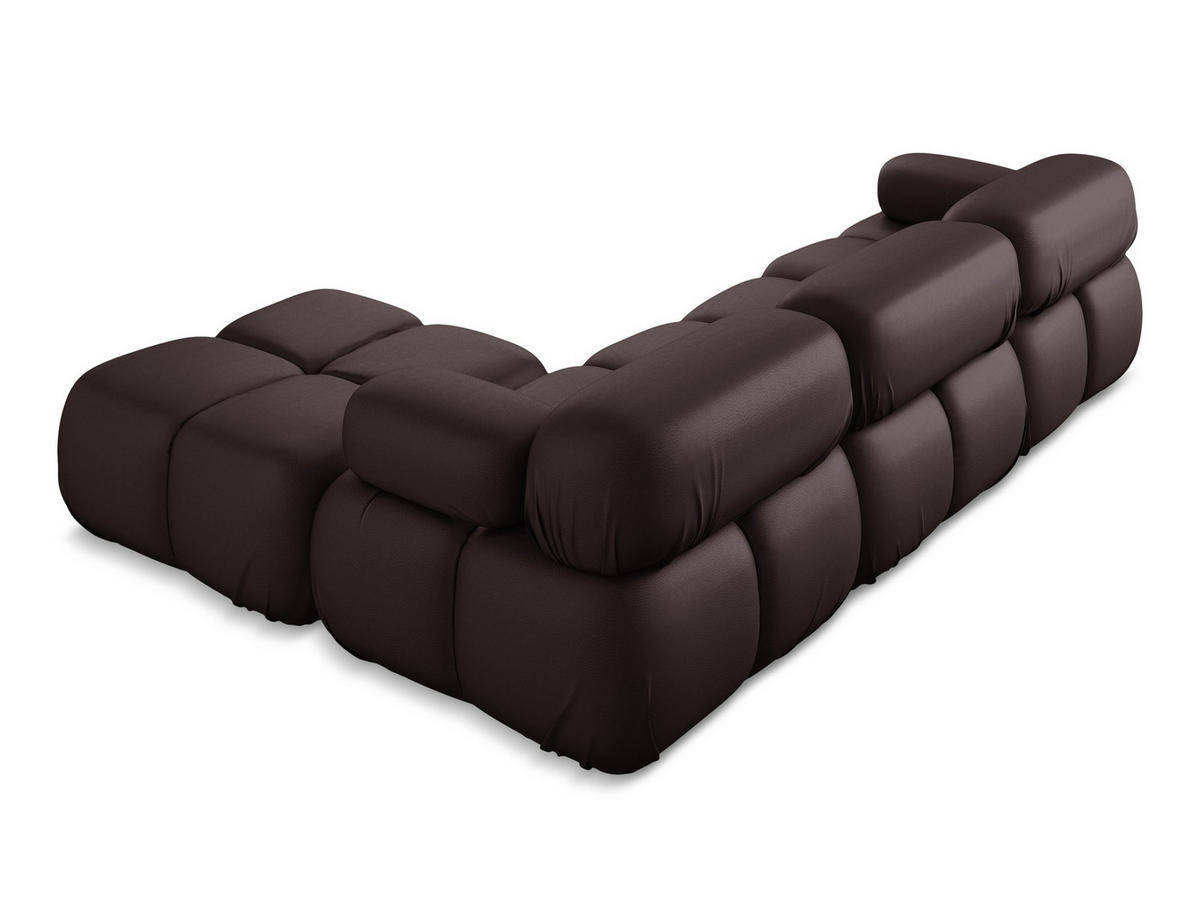 ECKSOFA Beidseitig Kunstleder Violett - Blau/Pflaume, Leder/Kunststoff (285/191cm) - Makamii