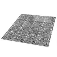 TISCHPLATTE 50x50 cm – Geometrische Muster - Blau, Glas (50/50/0.4cm) - Wallfluent