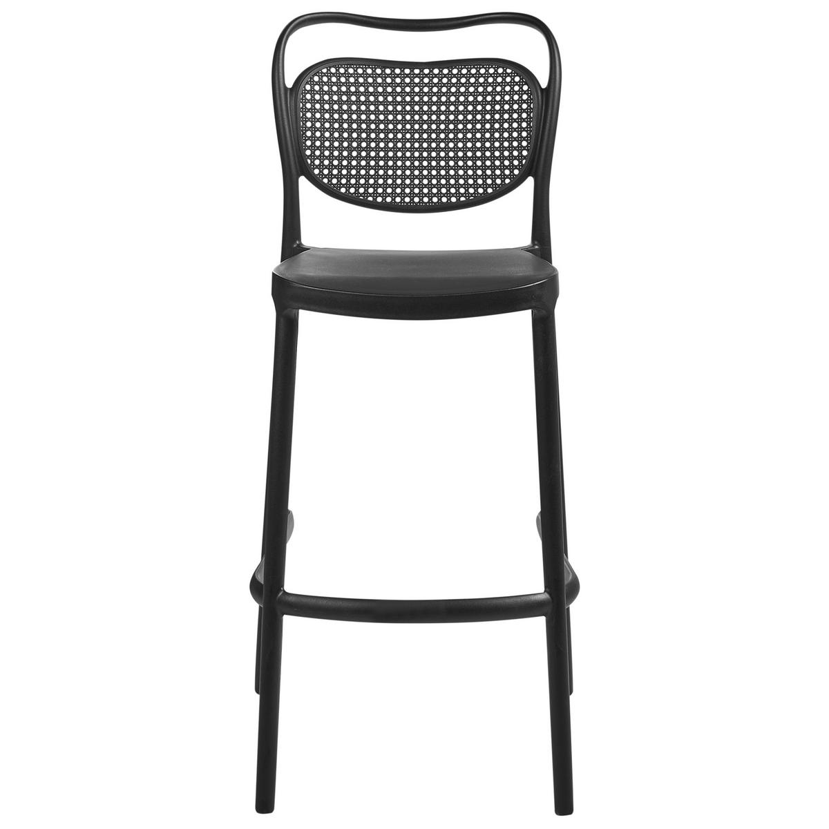 GARTEN-BARHOCKER 2er-Set Schwarz Celleno - Schwarz, Kunststoff (44/106/48cm) - Beliani