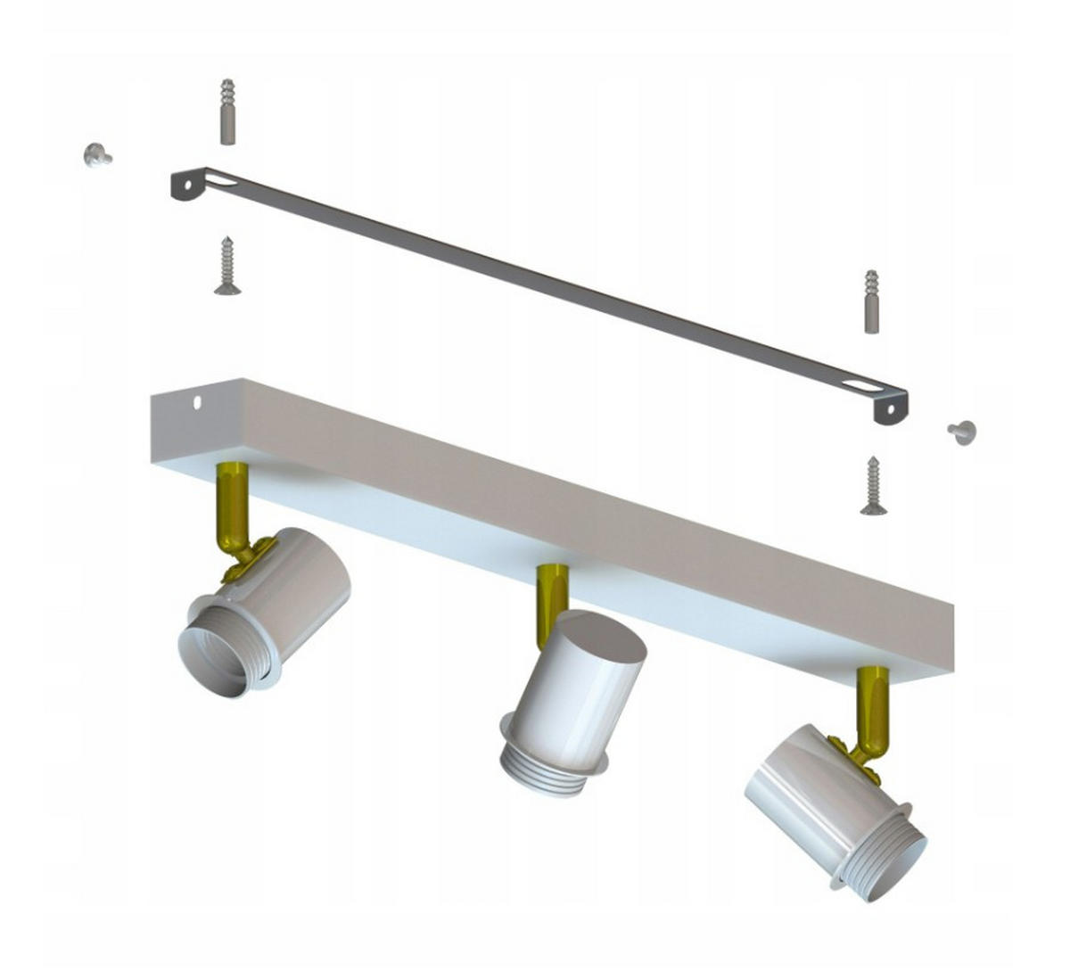 DECKENLEUCHTE Ecru - Beige/Goldfarben, Metall (12/60/21cm) - kiki design