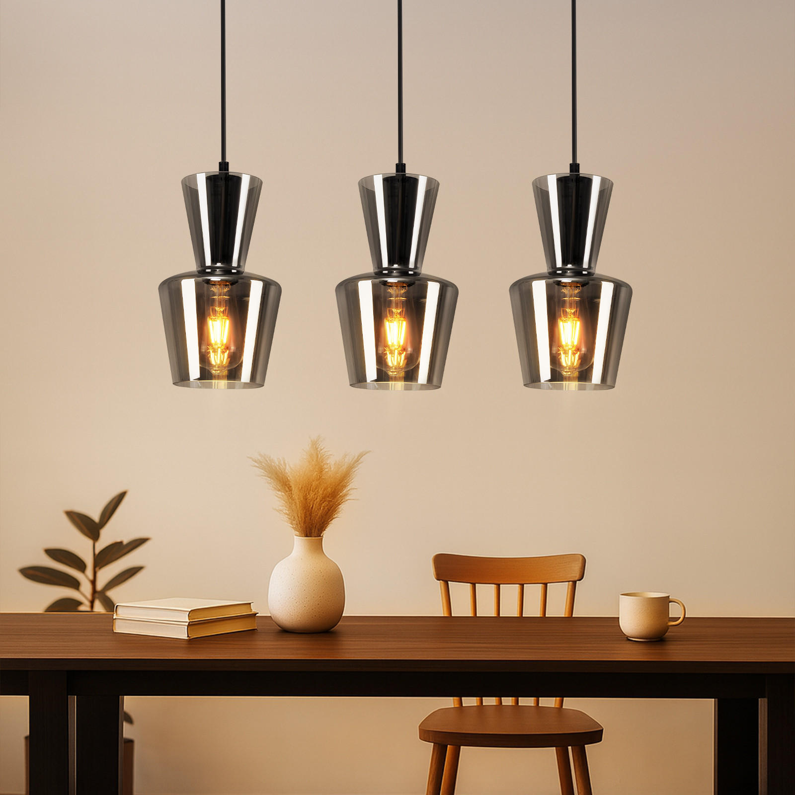 HÄNGELEUCHTE Martinelli 45/5/150 cm - Schwarz, Metall (5/45/150cm) - Nettlife