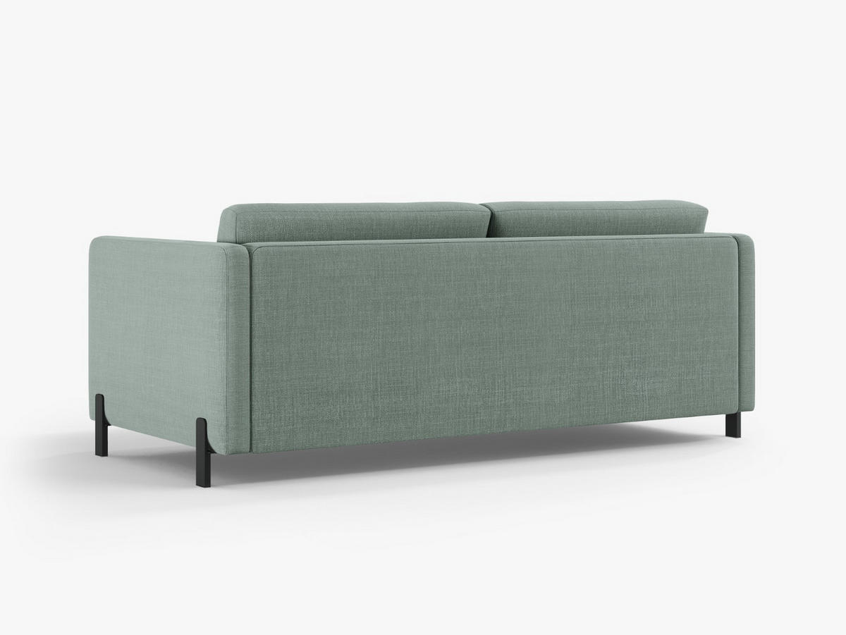 SOFA ausklappbar Gloria aus strukturiertem Stoff minze 2 Sitzplätze - Mintgrün, Textil (102/80/182cm) - Micadoni