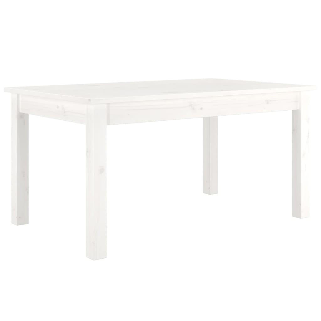 COUCHTISCH Weiß 80x50x40 cm Massivholz Kiefer - Weiß, Holz (80/50/40cm) - furnicato