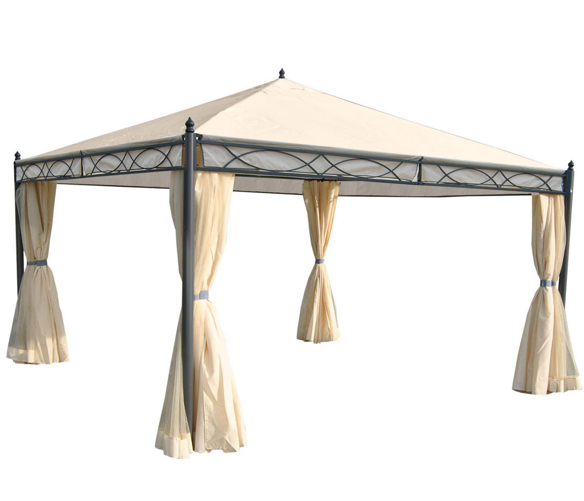 SEITENWAND PERGOLA CALPE Cremeweiß - Weiß, Textil (383/205/1cm) - MCW