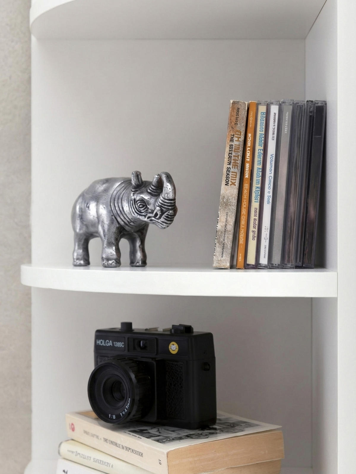 ECKREGAL NIDDA MDF Runder Front Modern, Weiß 30x30x60 cm - Weiß, Holz (30/60/30cm) - KADIMA DESIGN