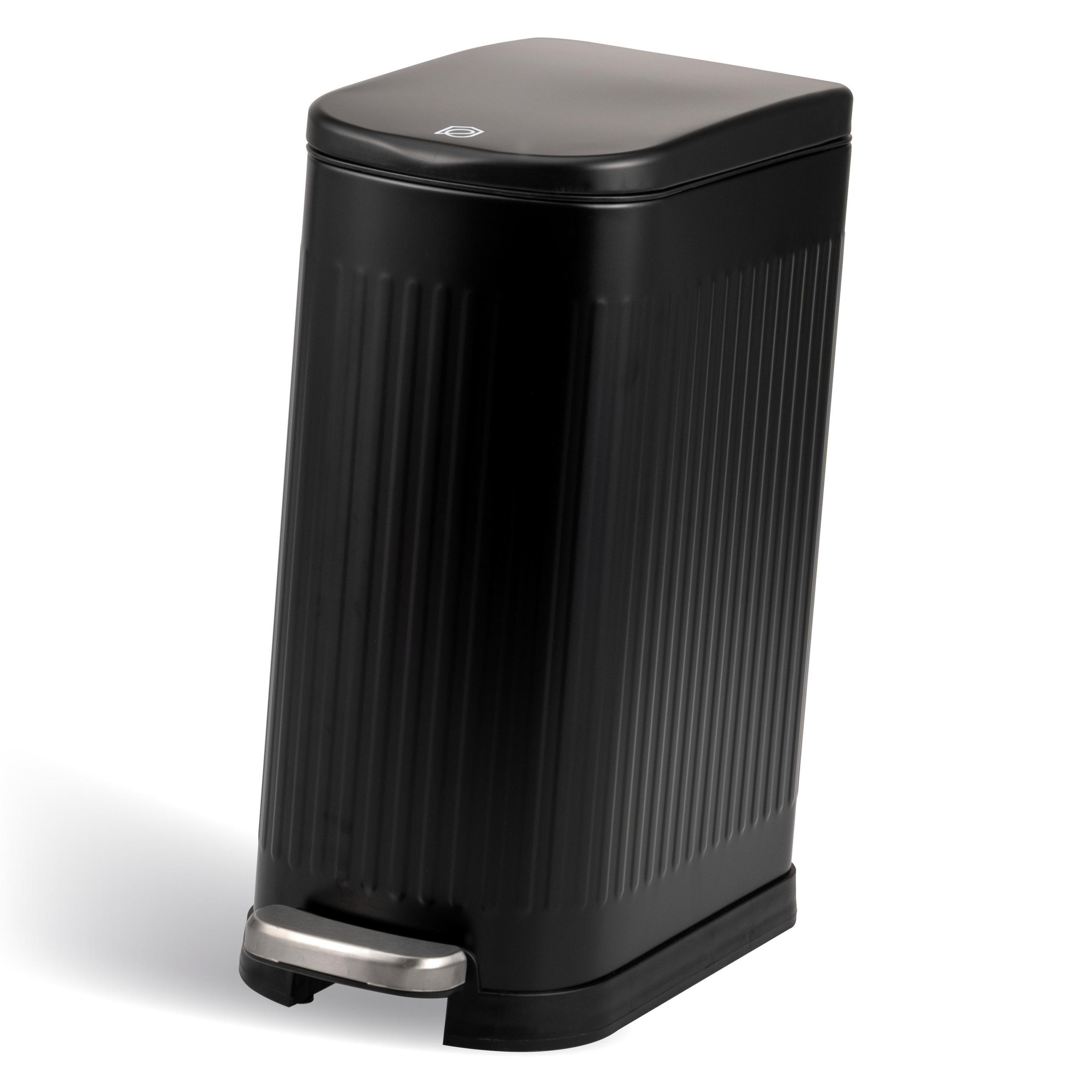 ABFALLEIMER 10 Liter, schwarz - Schwarz, Metall (17/39.5/33cm) - eluno