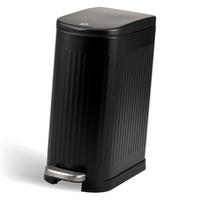 ABFALLEIMER 10 Liter, schwarz - Schwarz, Metall (17/39.5/33cm) - eluno