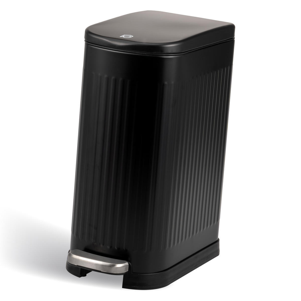 ABFALLEIMER 10 Liter, schwarz - Schwarz, Metall (17/39.5/33cm) - eluno