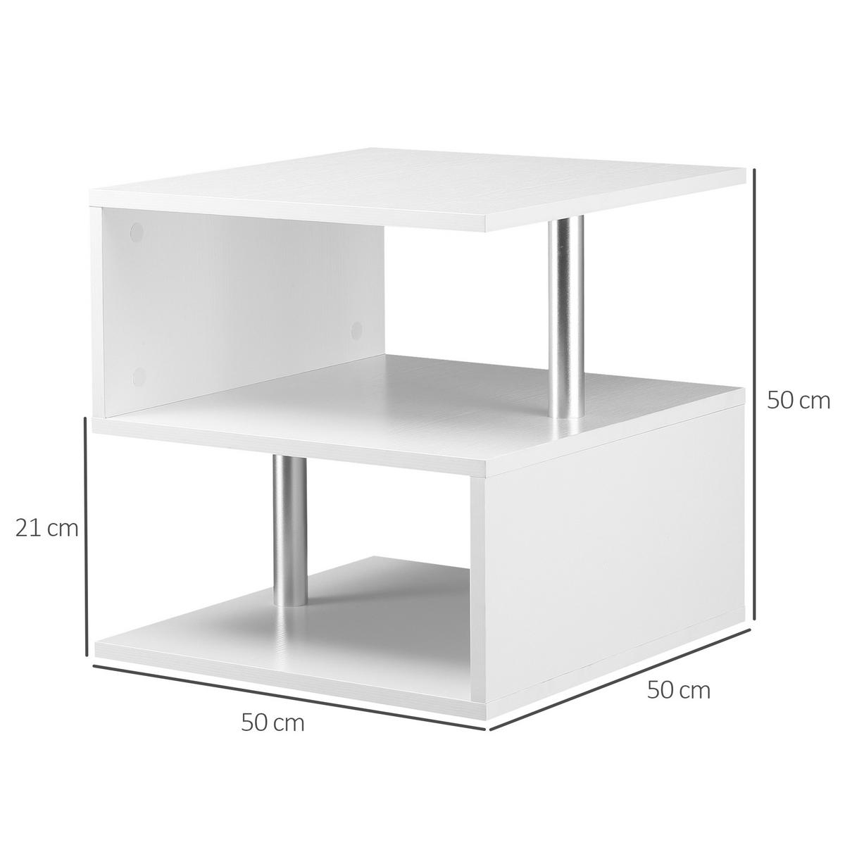 BEISTELLTISCH Weiß 1 Stück - Weiß, Kunststoff (50/50/50cm) - GiPP