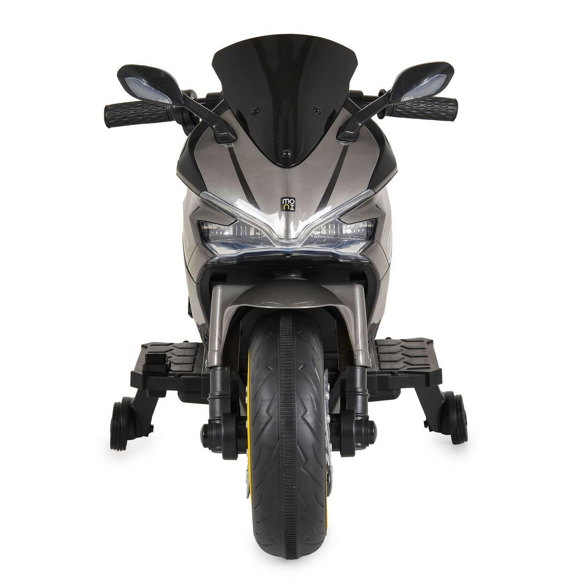 ELEKTROMOTORRAD Surfer grau Stützräder Fußstütze Bluetooth MP3-Ausgang - Grau, Kunststoff (115/57/70cm) - Moni