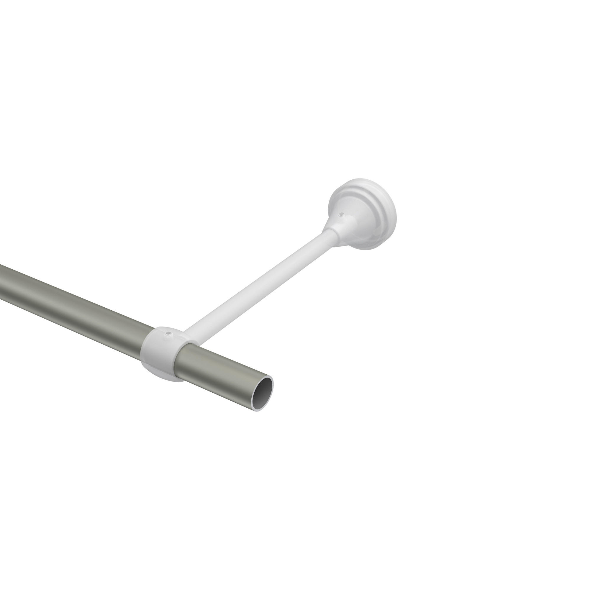 GARDINENSTANGE Primus Matteo 100 cm, 1-läufig (ohne Ringe), 16 mm Ø Chrom matt - Chromfarben/Nickelfarben, Metall (100cm) - INTERDECO