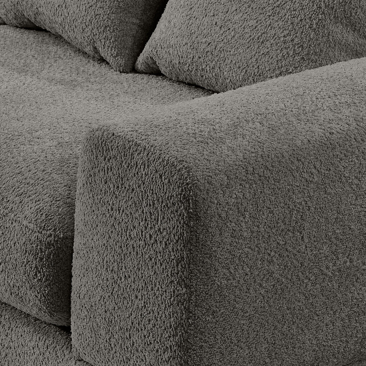 3-SITZER SOFA - Anthrazit, Textil (243/92/103cm) - home24