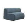 SOFAELEMENT Chenille Stoff Blau - Blau/Blaugrau, Kunststoff/Textil (147/70/89cm) - Makamii