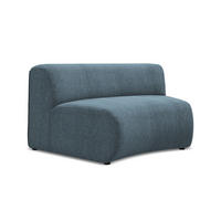 SOFAELEMENT Chenille Stoff Blau - Blau/Blaugrau, Kunststoff/Textil (147/70/89cm) - Makamii
