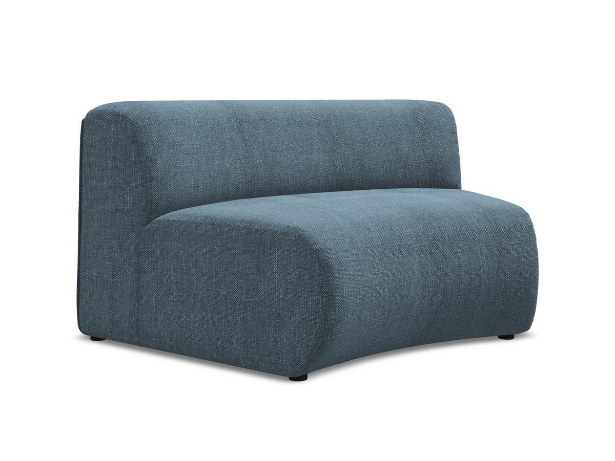SOFAELEMENT Chenille Stoff Blau - Blau/Blaugrau, Kunststoff/Textil (147/70/89cm) - Makamii