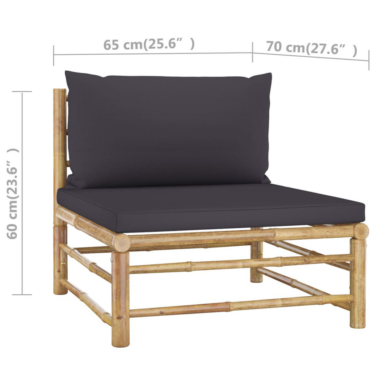 GARTENSET Requa 4-teilig - Grau, Naturmaterialien - Nettlife