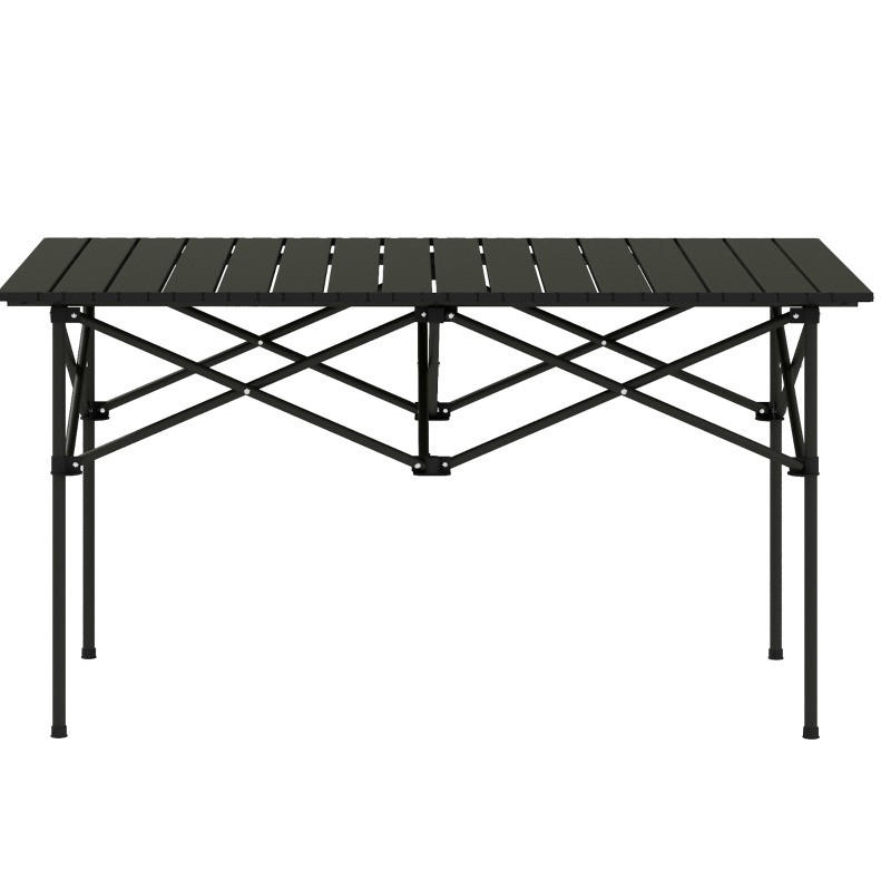 GARTENTISCH aus Stahl 65x45x45/35 cm Schwarz im 2er Set - Schwarz, Metall (95/55/50cm) - Modfu