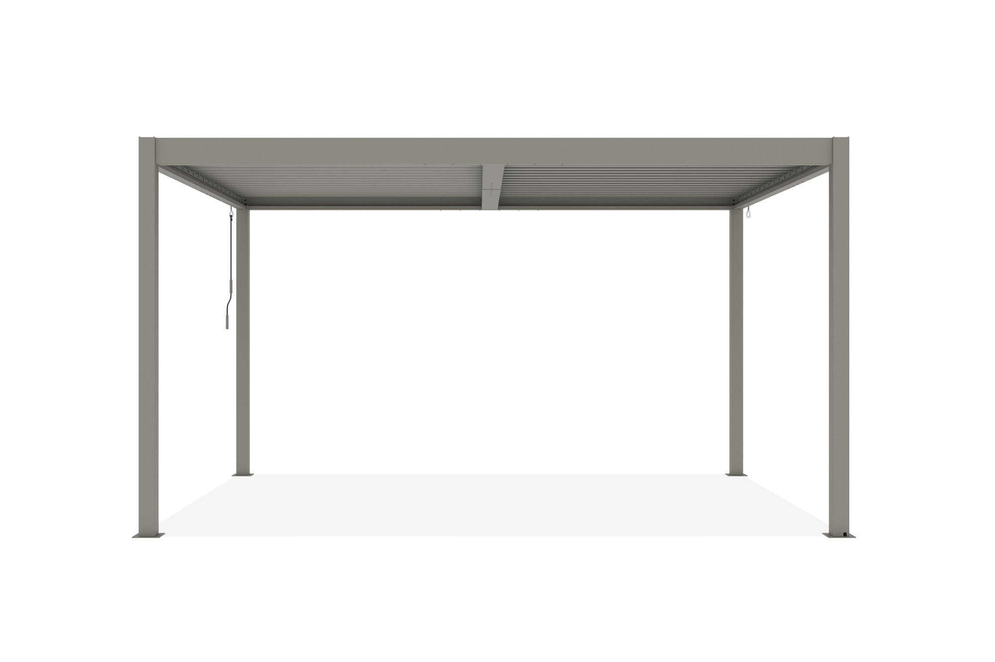 PERGOLA BIOKLIMATISCHE SELBSTTRAGENDE Piana Taupe 4x3m Aluminium - Taupe, Metall (394/218/304cm) - Cazeboo