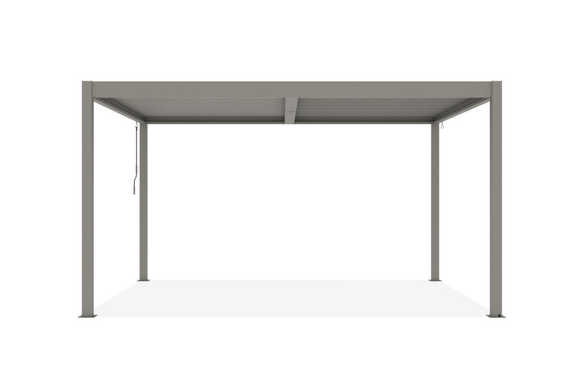 PERGOLA BIOKLIMATISCHE SELBSTTRAGENDE Piana Taupe 4x3m Aluminium - Taupe, Metall (394/218/304cm) - Cazeboo