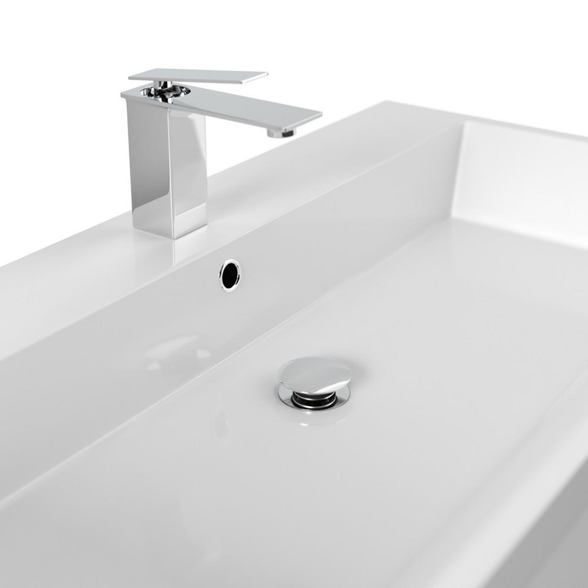 WASCHTISCH Frome-02 - Weiß, Holzwerkstoff (100/84/48cm) - Lomado