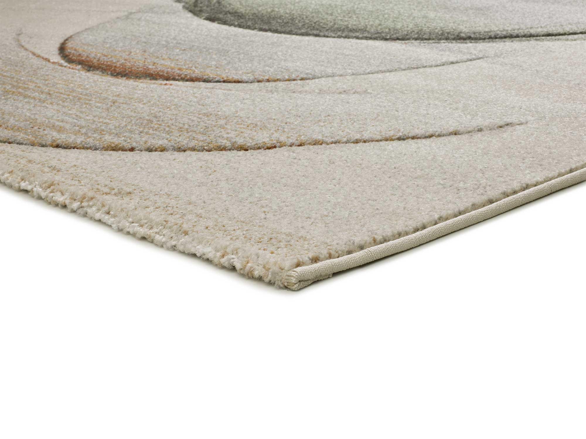 Thumbnail - Atticgo Webteppich, Beige, Grün, Textil, Grafikmuster, Rechteckig, 140x200 cm, Oeko-Tex® Standard 100, antistatisch, für...