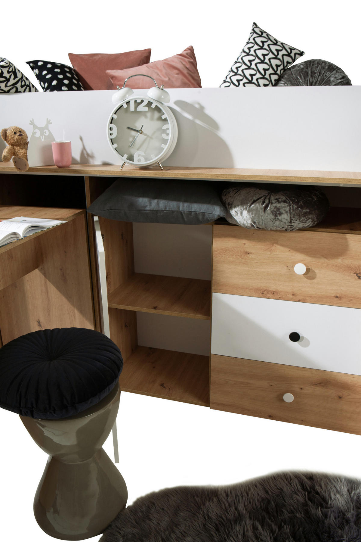 HOCHBETT 203,3/125/106,6 - Weiß, Holz (90/200cm) - MÖBEL KRYSPOL