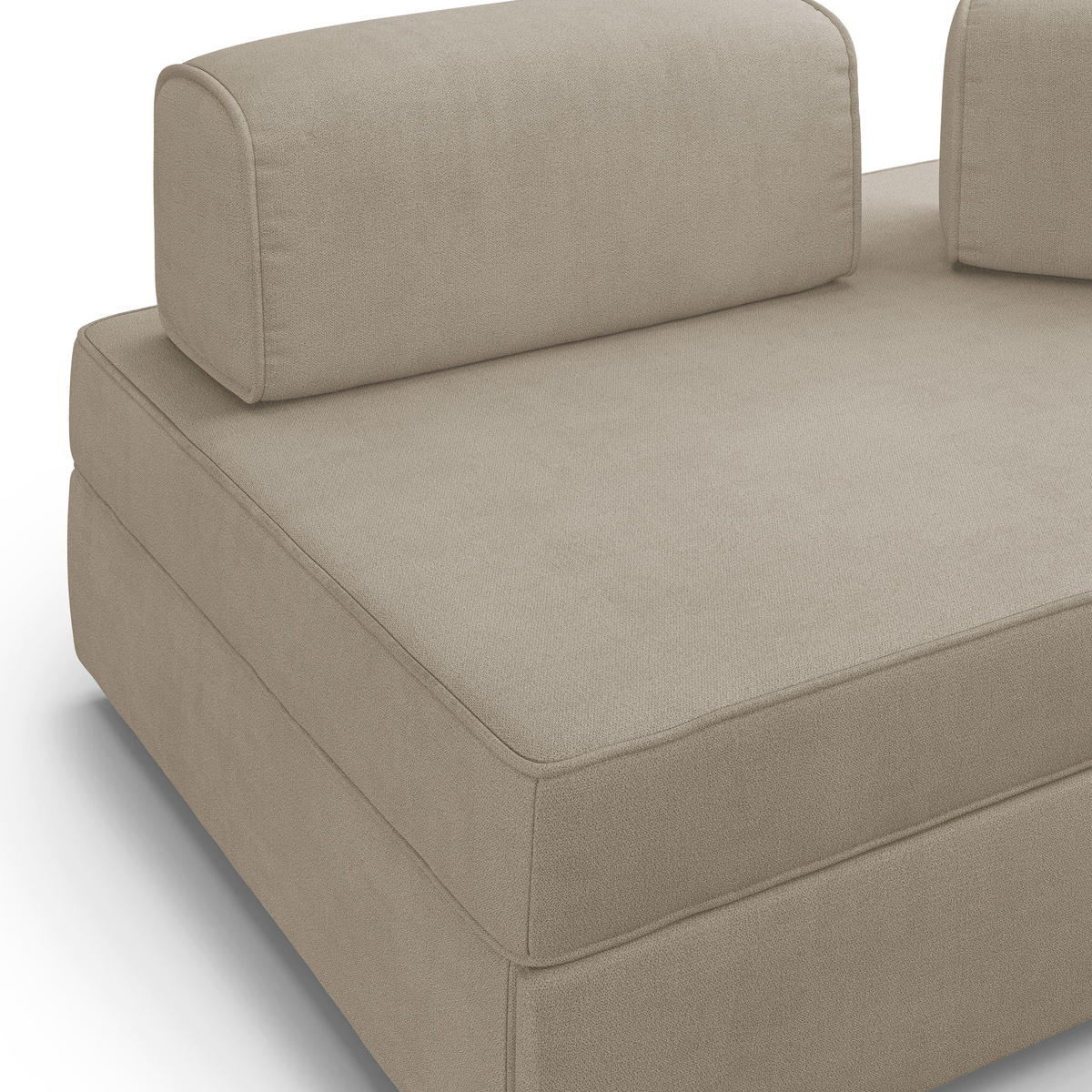 LINEARSOFA Liberty ausziehbar - Beige, Textil (200/42/105cm) - Divani.store