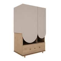 SKŘÍŇ 2DVEŘOVÁ Bloom Béžová a dřevo - hnědá, kompozitní dřevo (100/177/52cm) - Petits-meubles