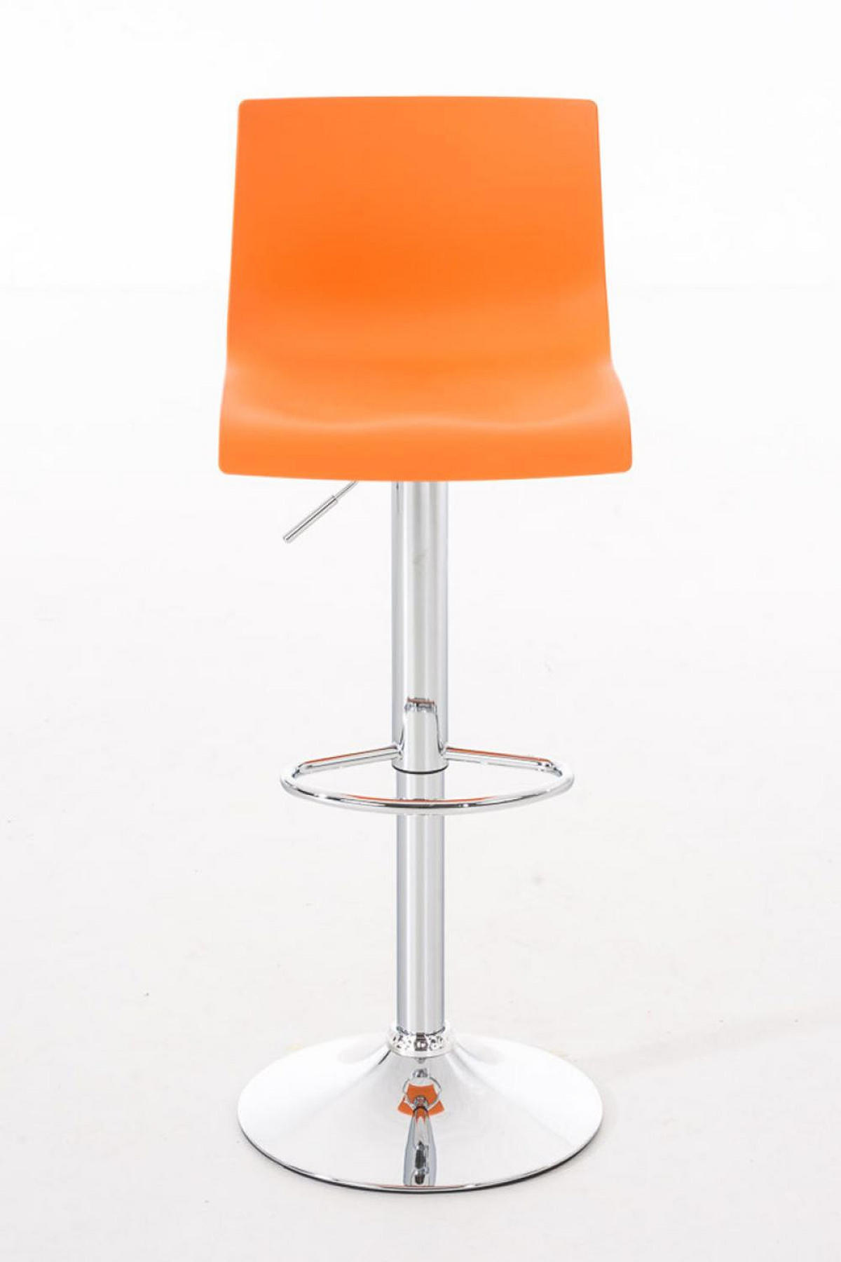 BARHOCKER Kunststoff orange - Chromfarben/Orange, Kunststoff/Metall (39/84/36cm) - CLP