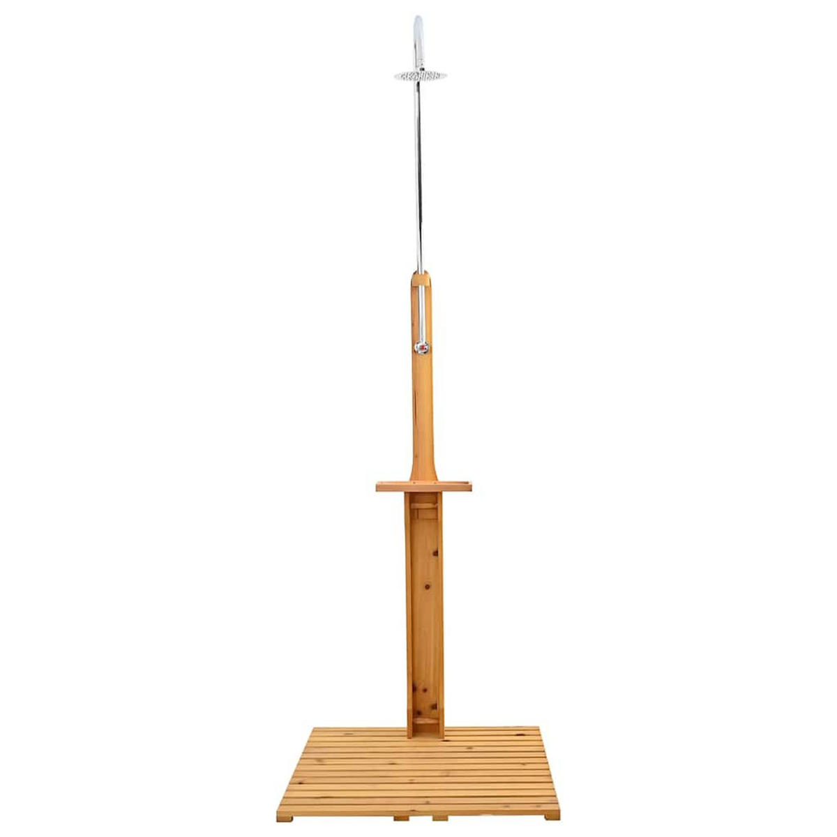 GARTENDUSCHE Holz - Naturfarben, Holz (75/221/75cm) - vidaXL