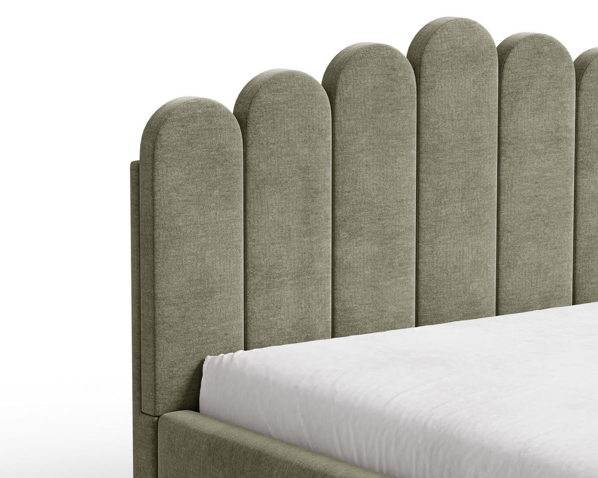 POLSTERBETT 03 140 x 200 cm – Tresor – Bett mit Gasdruckfedern und Stauraum - Grün, Holz (140/200cm) - ROYAL24_MARKT