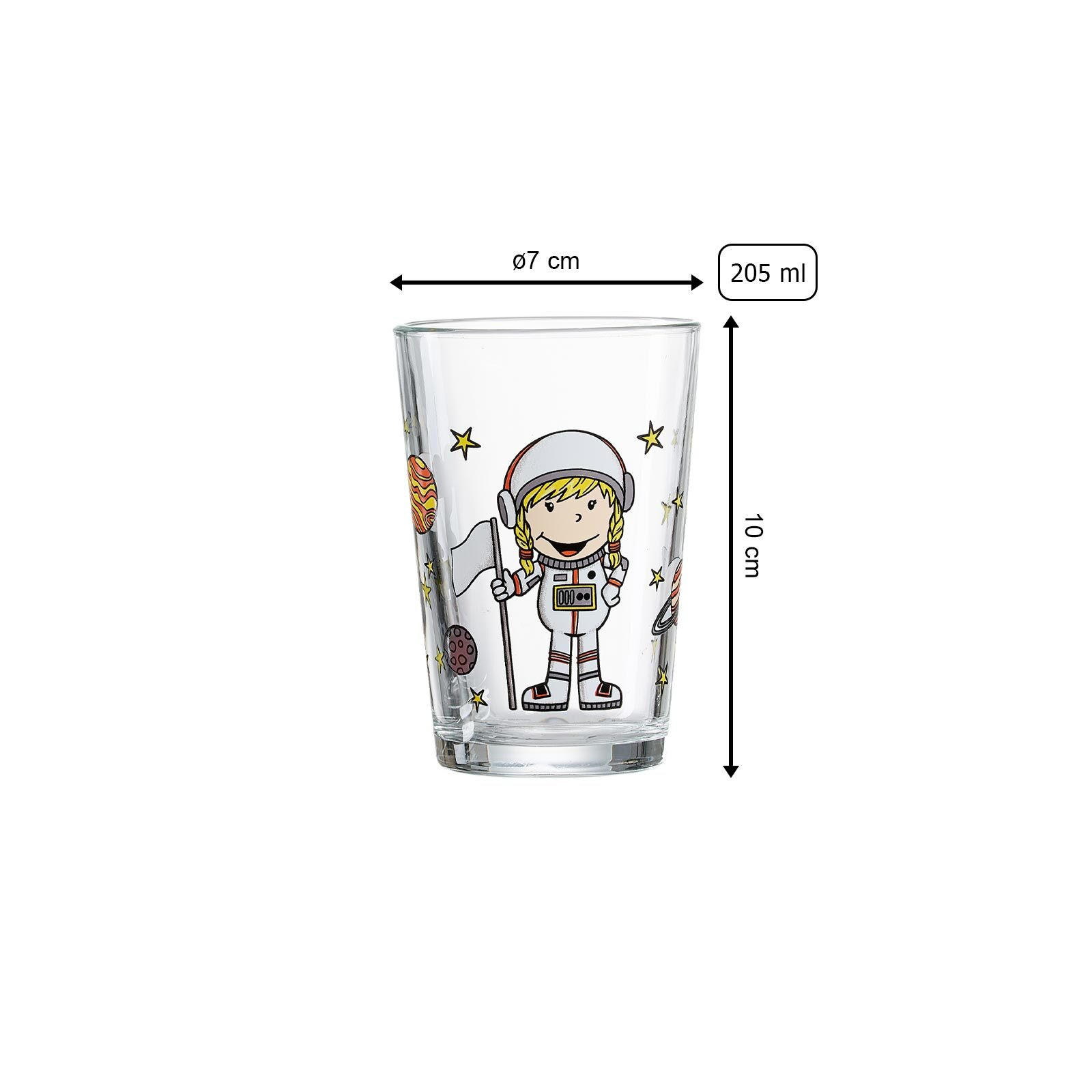 KINDERGLÄSER Berufe Jungs & Mädchen bunt 205 ml 6er Set - Multicolor, Glas (0.205L) - Ritzenhoff Breker