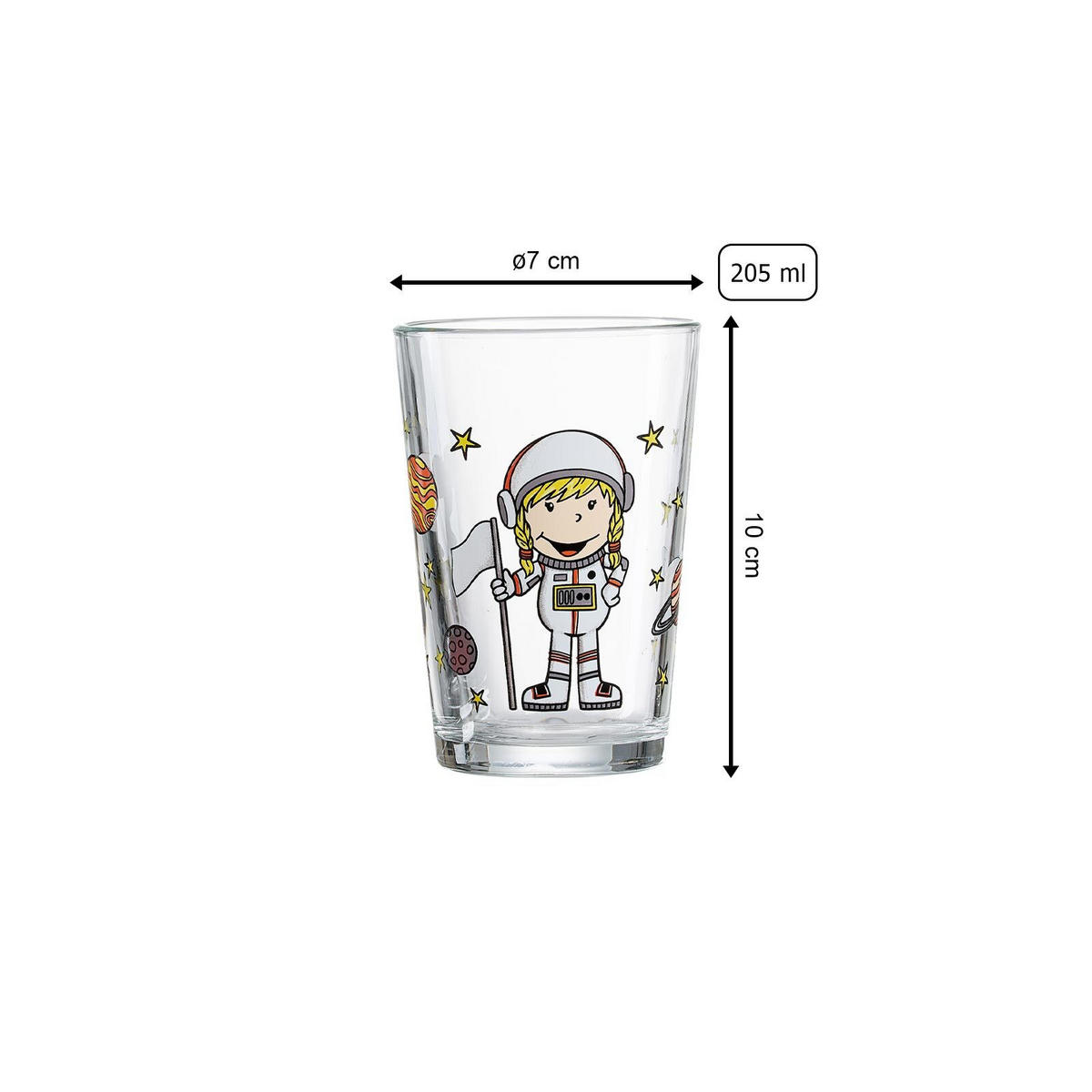 KINDERGLÄSER Berufe bunt 205 ml 9er Set - Multicolor, Glas (0.205L) - Ritzenhoff Breker