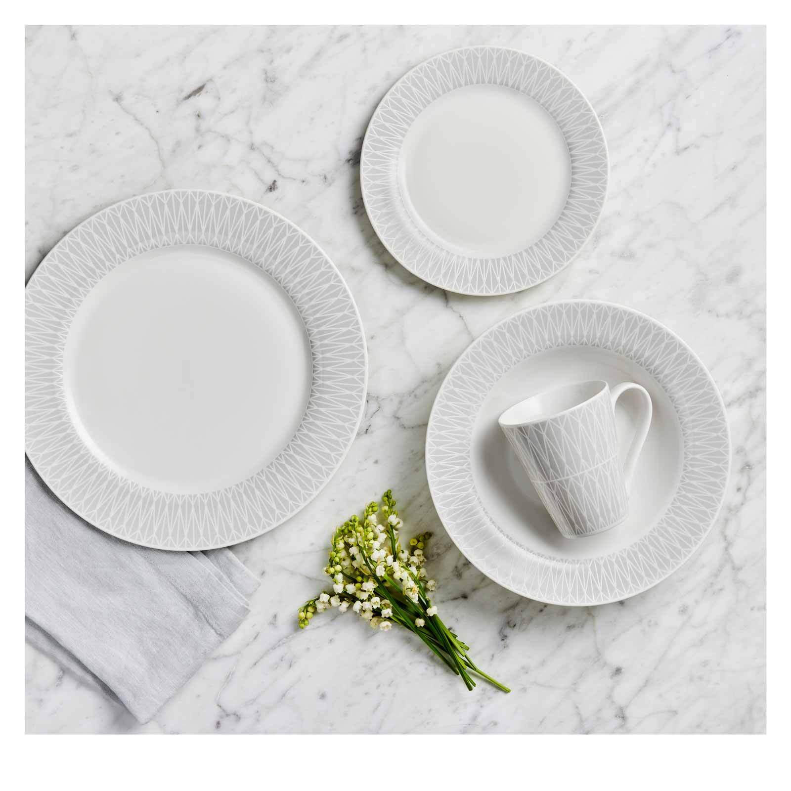 DINNER-SET Zenith grau 16er Set - Grau, Keramik (16/28/39cm) - Maxwell & Williams