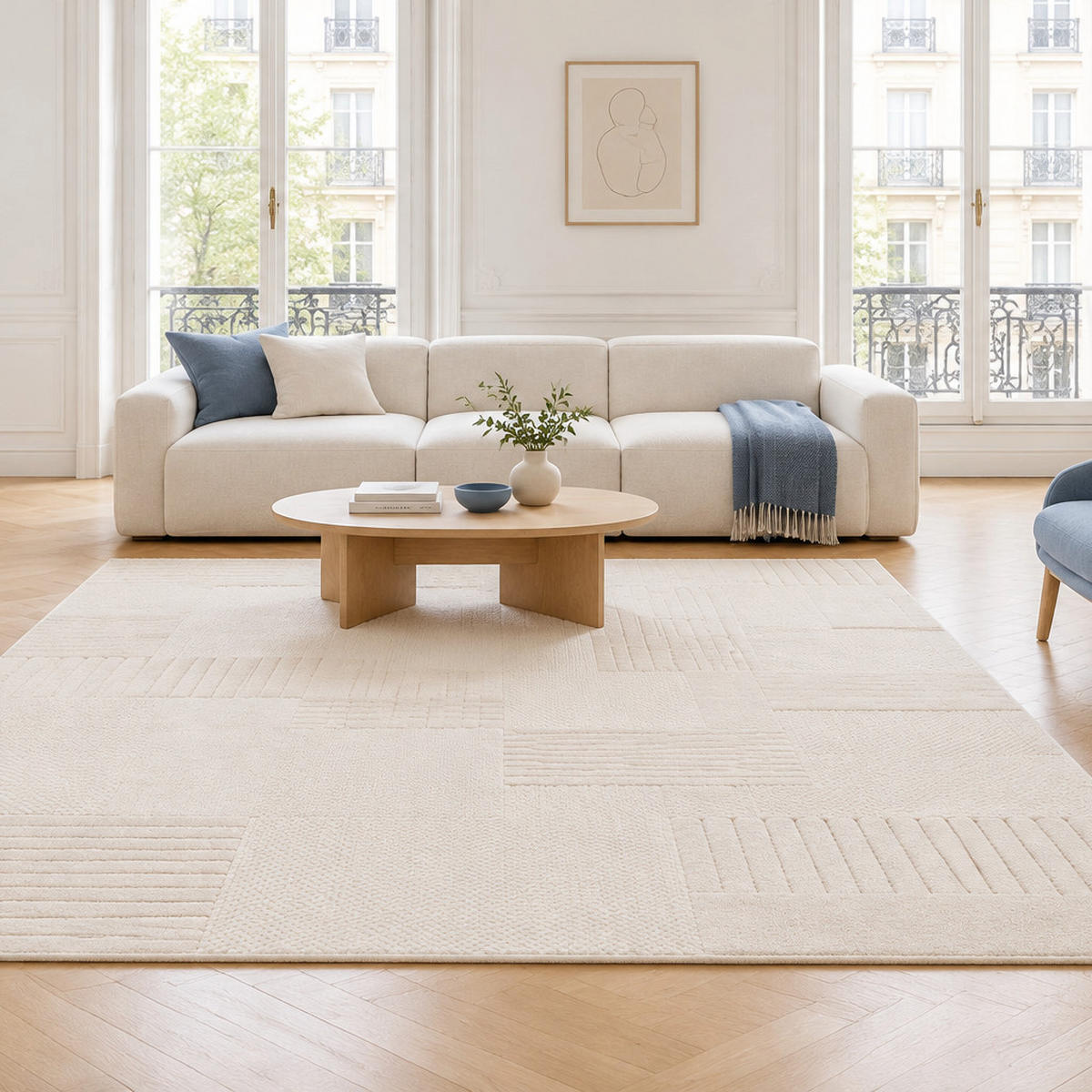 TEPPICH ultrafein trendig beige - Beige, Textil (160/230cm) - AFK Living