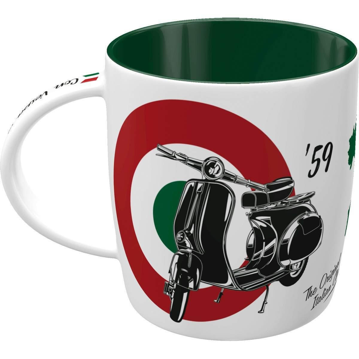 KAFFEETASSE 330 ml Vespa The Italian Classic - Multicolor, Keramik (0.33L) - Nostalgic-Art