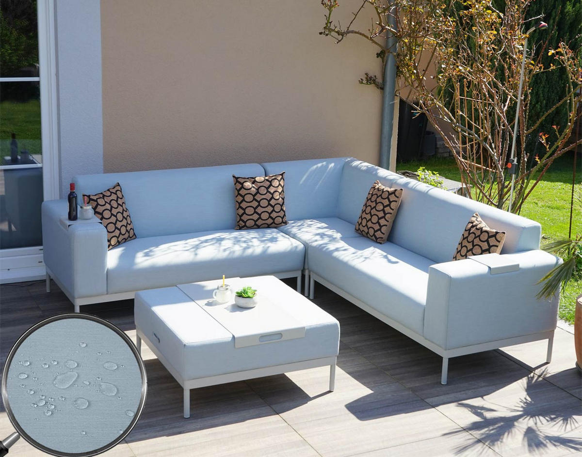 ALU-GARTEN-GARNITUR 11-TEILIG Hellblau - Hellblau, Textil - MCW